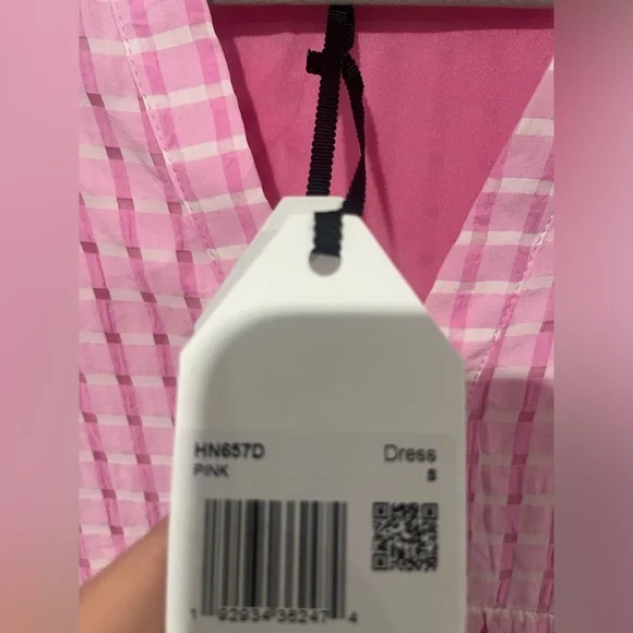 English Factory Gingham Midi Dress In Pink | size S - Picture 3 of 10